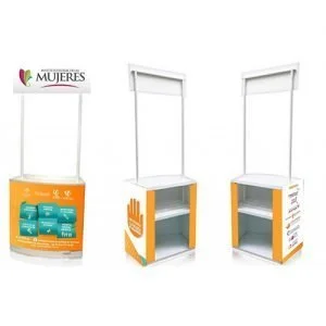 Stand publicitario blanco o con impresión para eventos en Panamá – SK Events